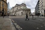 The Bank of England (BOE) in the City of London.