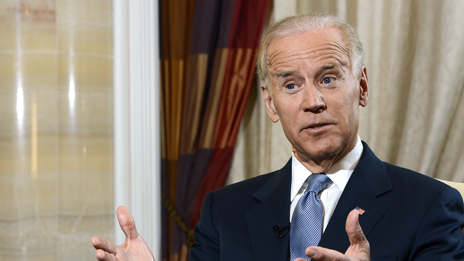 Joe Biden gestures.