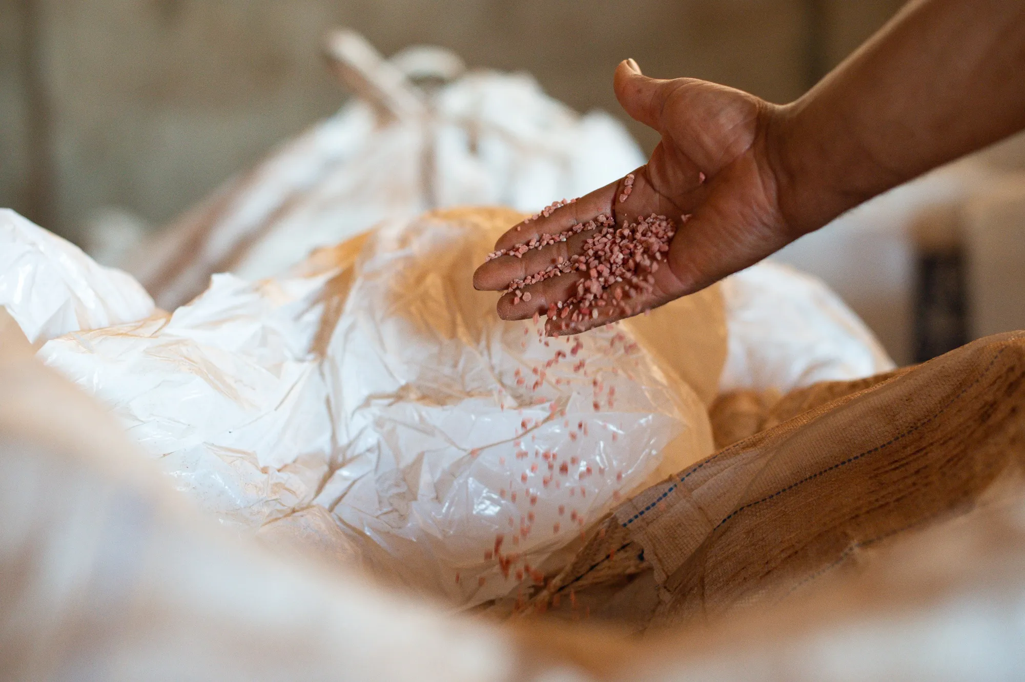 Fertilizer stored in a warehouse&nbsp;near Brasilia, Brazil.