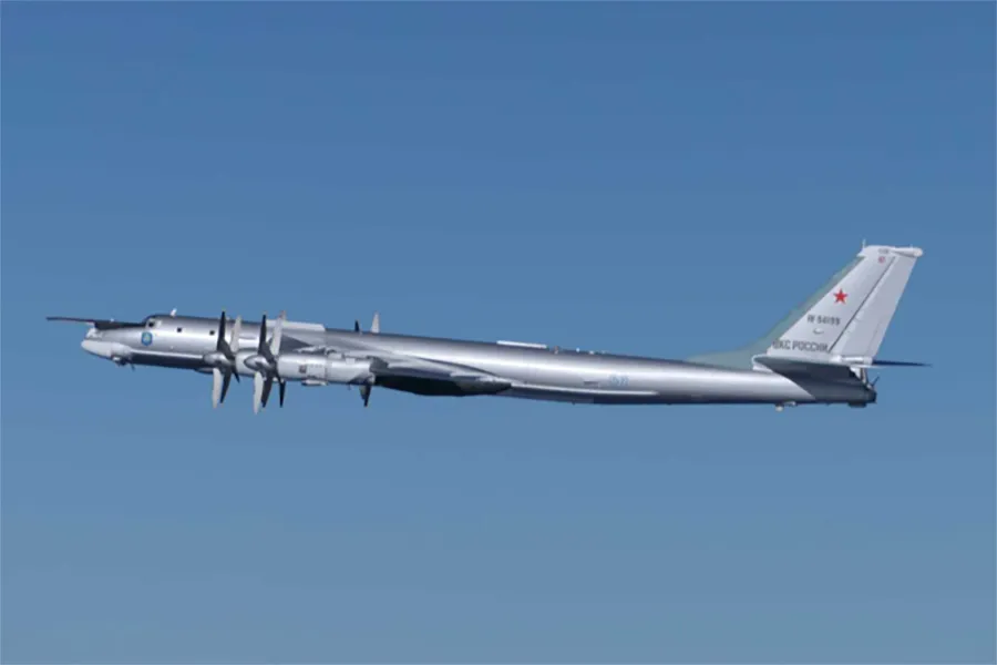 A Tu-95 bomber aircraft.