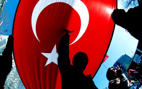 Thousand Turkish nationalists gather agaist Turkish Prime Minister Tayyip Erdogan's possible candidacy to the presidency in Turkish capital of Ankara