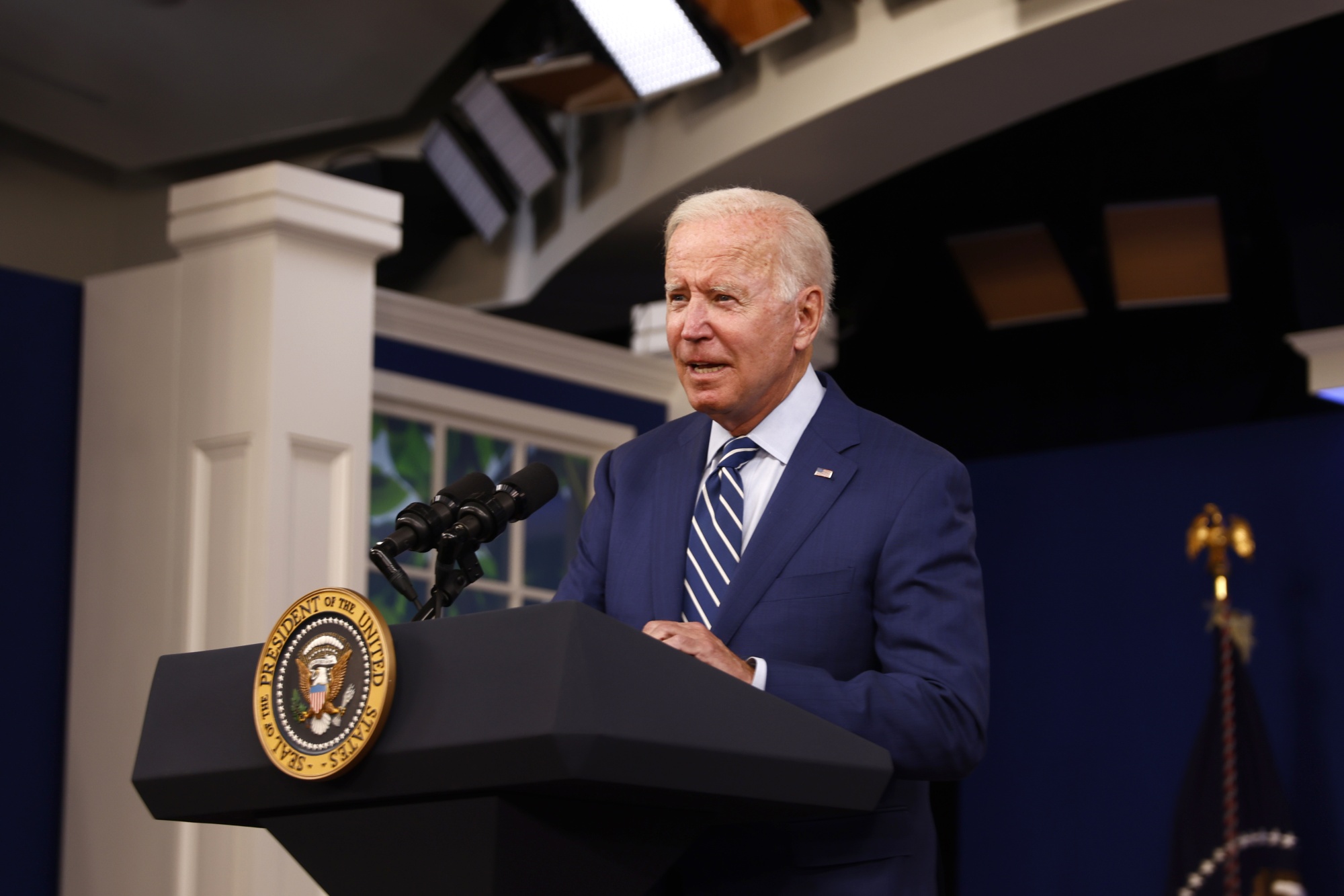 U.S. President Joe Biden speaks&nbsp;in Washington, D.C.,&nbsp;on Sept. 27.&nbsp;