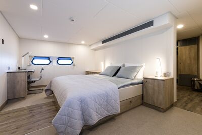 Accommodations on a support yacht