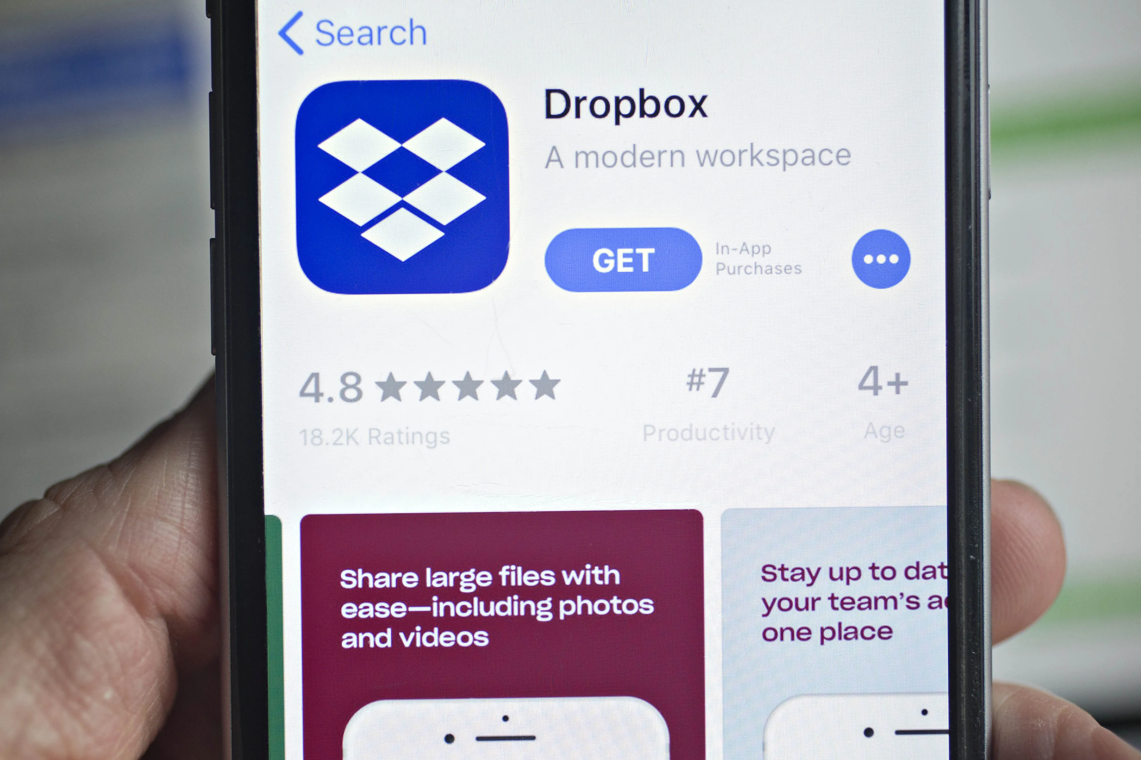 The Dropbox Inc. app