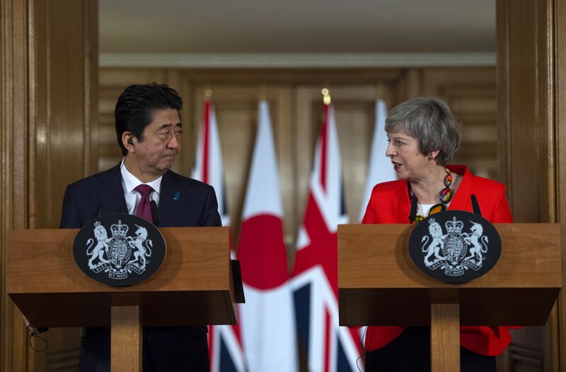 U.K. PM Theresa May Hosts Japanese PM Shinzo Abe