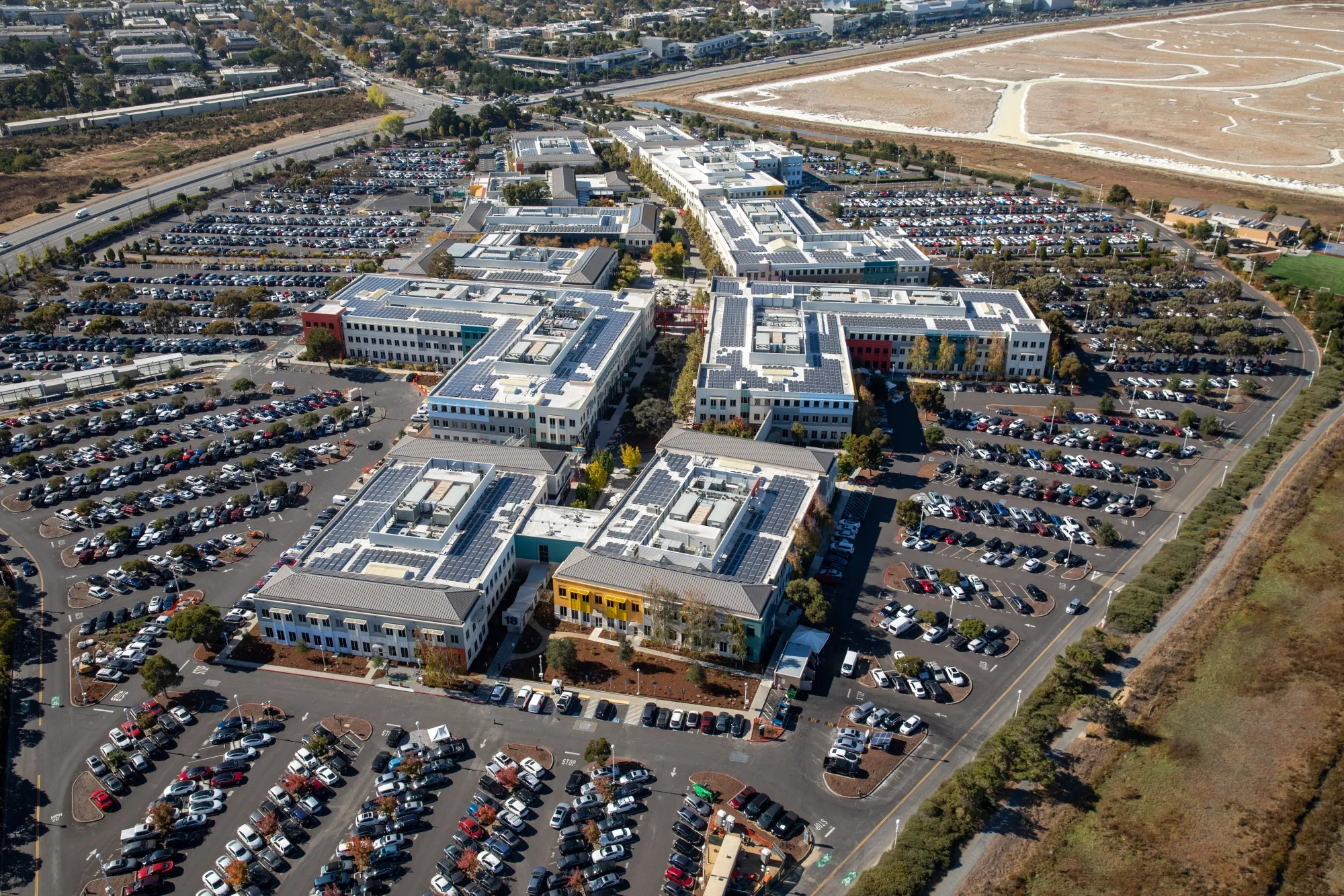 The Facebook headquarters in Menlo Park.