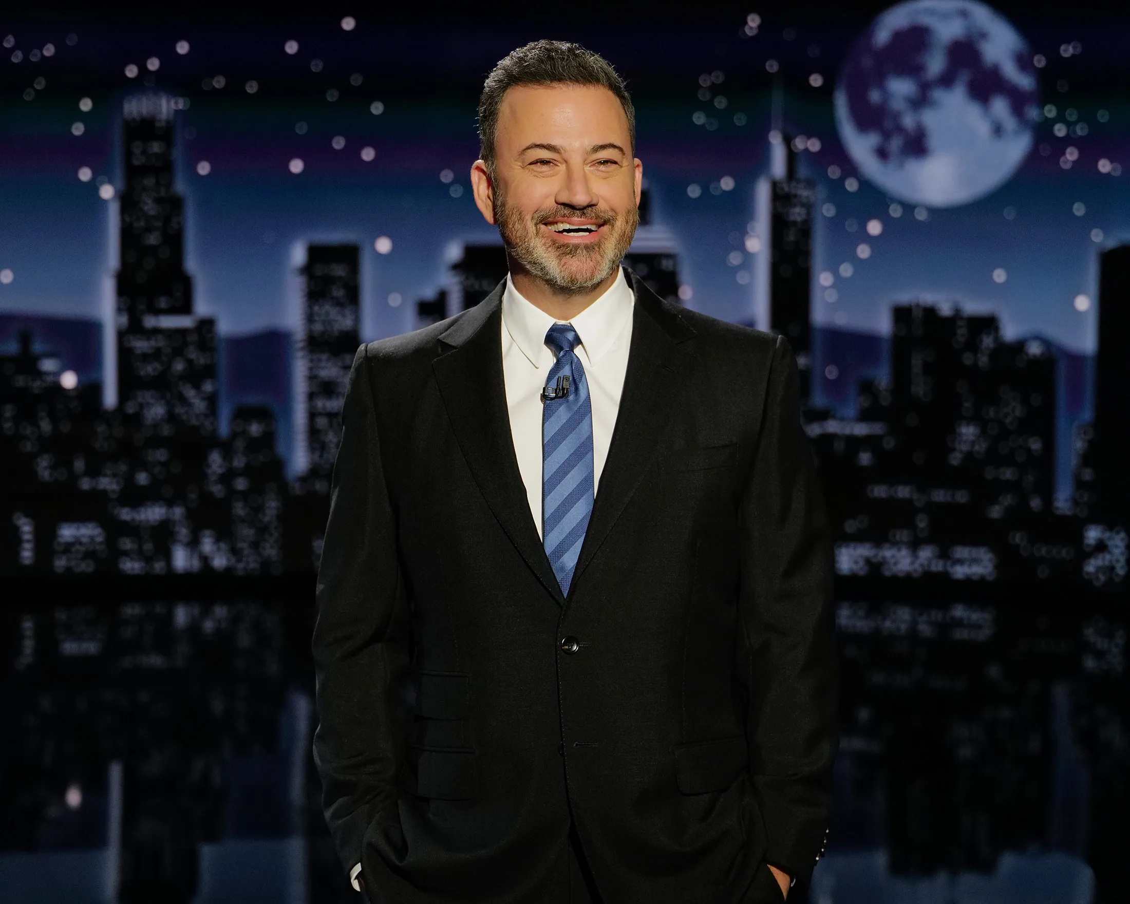 Jimmy Kimmel on set.