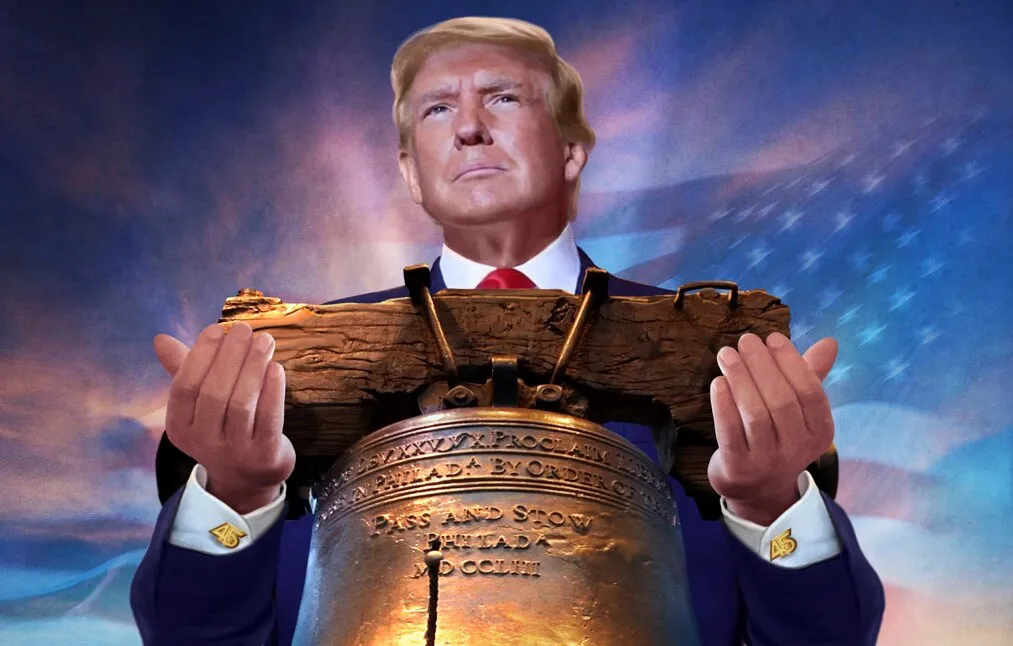 An image from one of Trump’s new&nbsp;NFT digital trading cards.&nbsp;