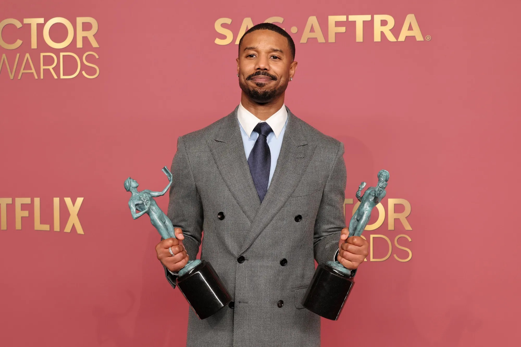 Michael B. Jordan during the 32nd Annual Actor Awards at Shrine Auditorium and Expo Hall in Los Angeles on March 1.