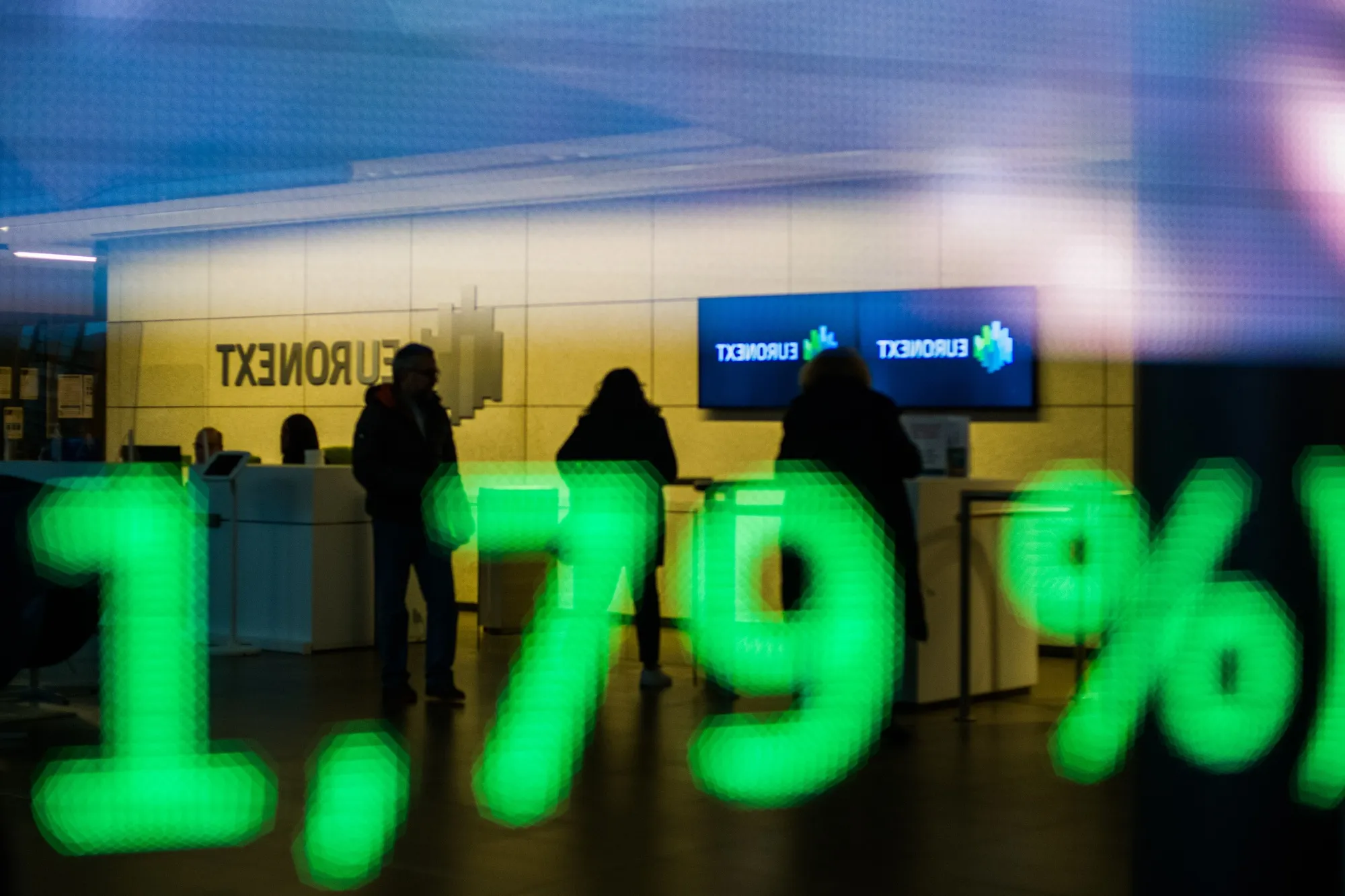 The Euronext stock exchange in Paris.