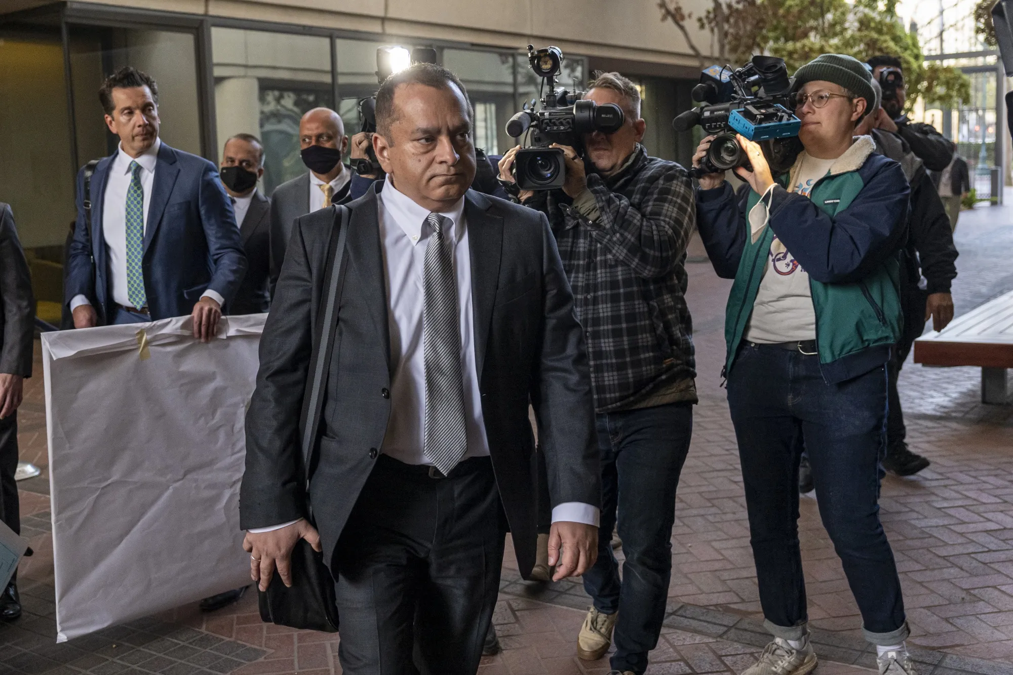 Sunny Balwani arrives at federal court in San Jose, California, on March 16.