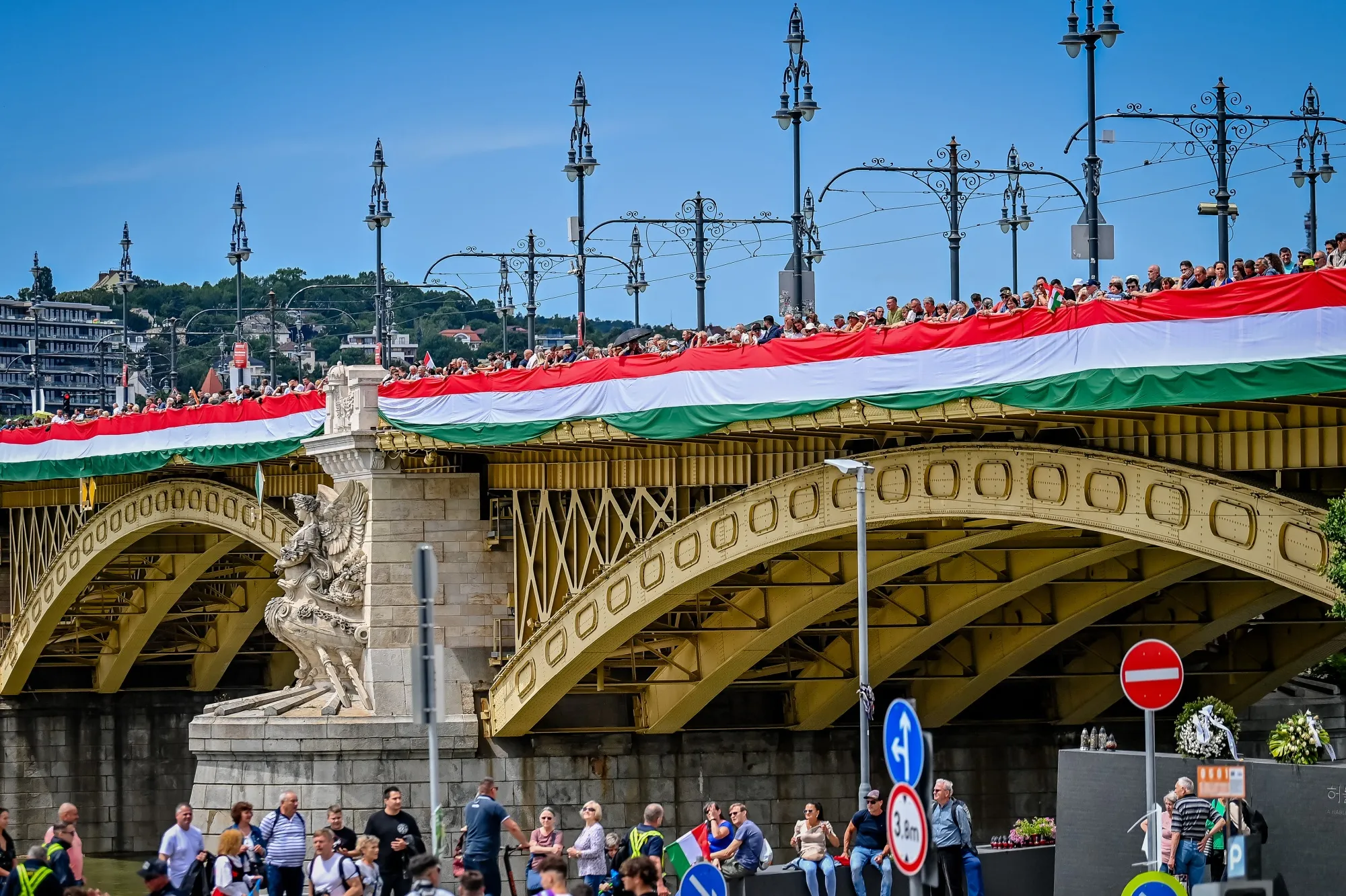 Fidesz and KDNP supporters in Budapest on June 1.
