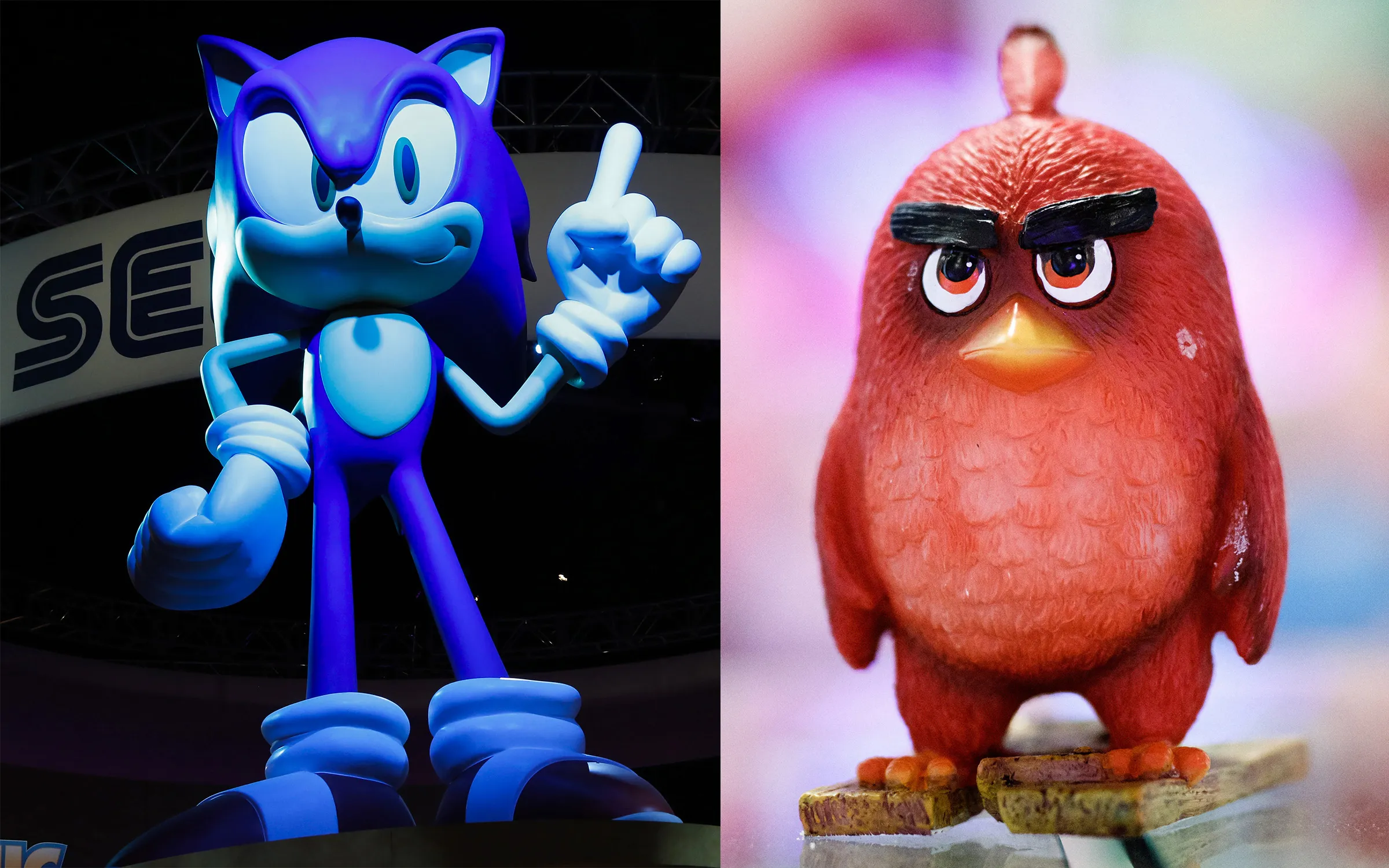 Sonic the Hedgehog and Angry Birds’ Red character.&nbsp;Bloomberg