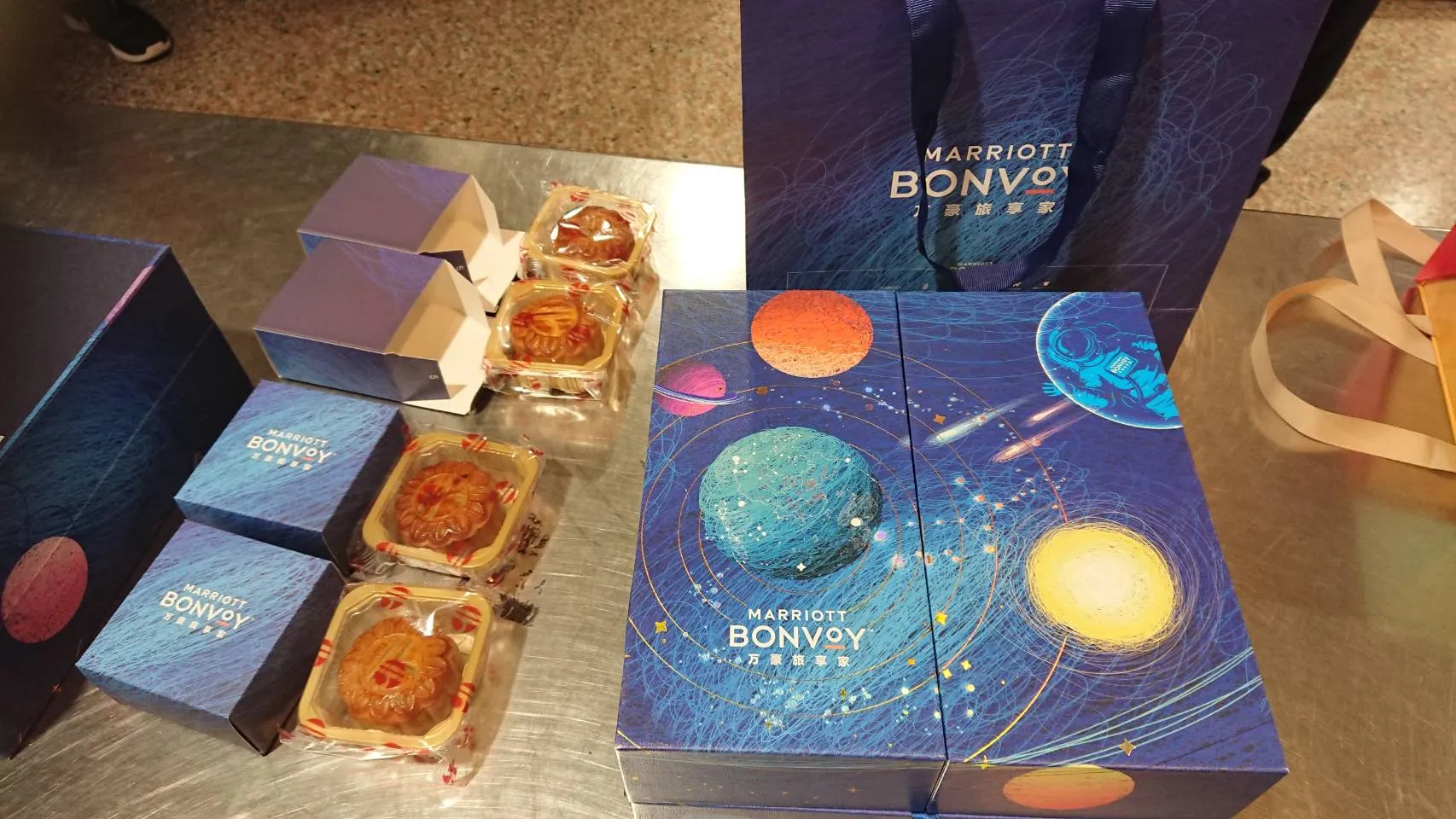 Mooncakes from China containing pork.