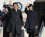 Shinzo Abe and his wife Akie.