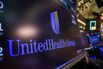 UnitedHealth Group Inc. signage on the floor of the New York Stock Exchange. 