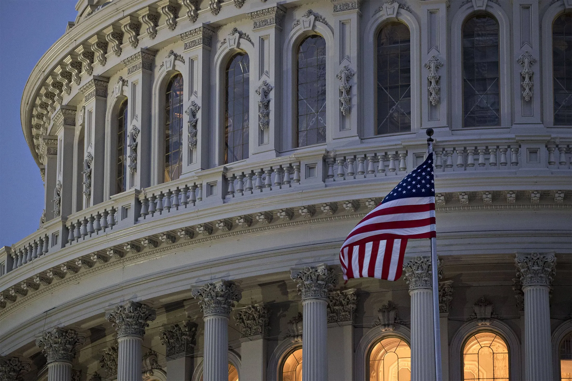 Views Of The U.S. Capitol Before President Trump\'s First State Of The Union Speech On Tuesday Night