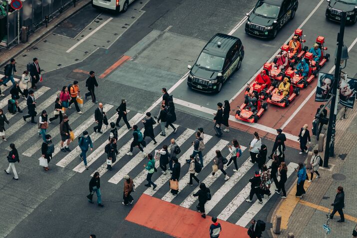 Views of Shibuya Ahead of Japan's GDP Announcement