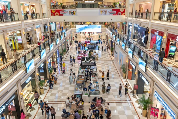 Consumers Spending at Shopping Malls in New Delhi