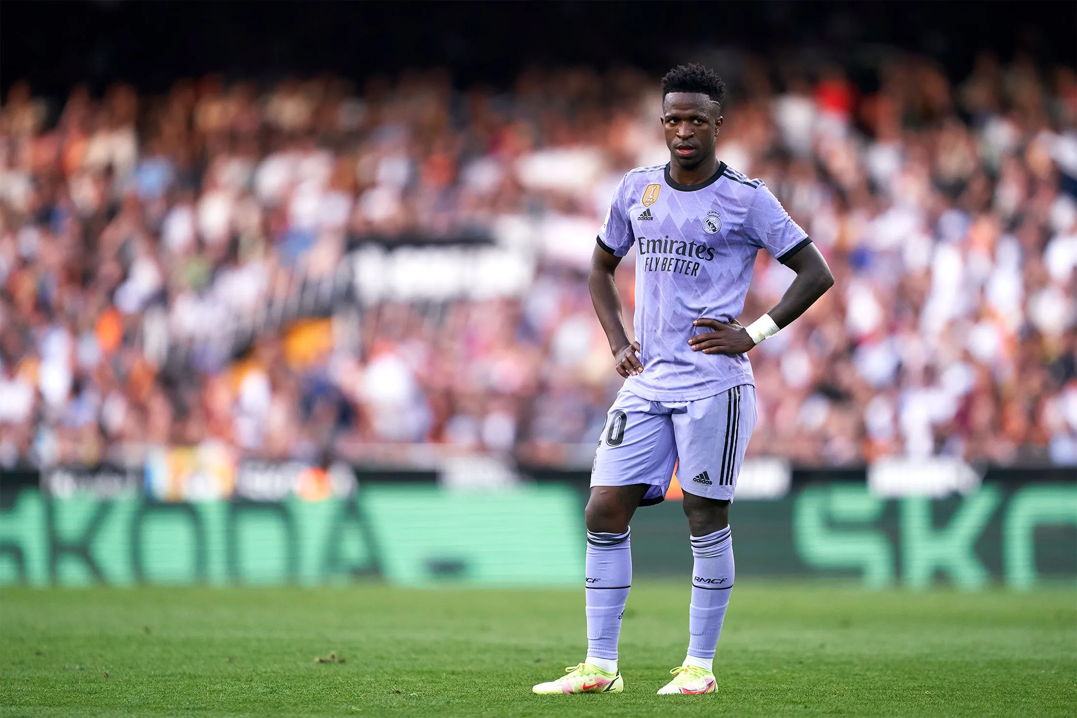 Vinícius Júnior during a match in Valencia, Spain on May 21.
