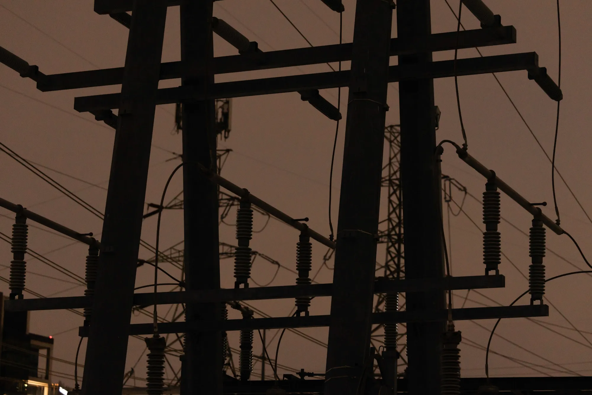 Power lines in Dallas, Texas.
