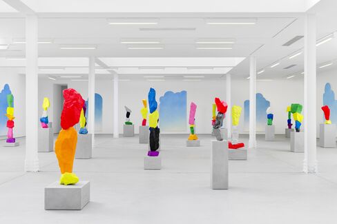 Ugo Rondinone, Installation view, Clouds + Mountains + Waterfalls