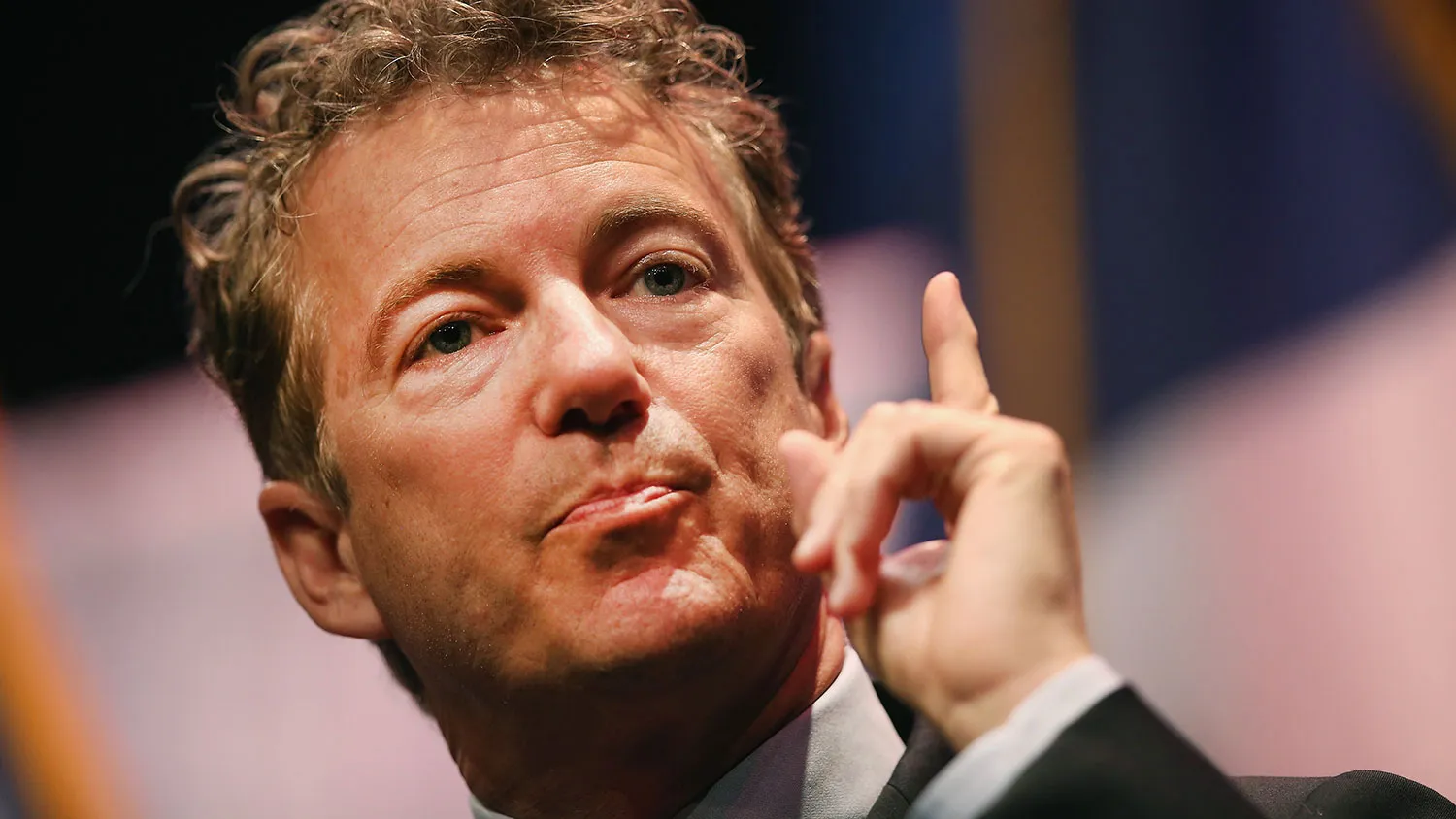 Senator Rand Paul (R-KY) speaks to guests gathered at the Point of Grace Church for the Iowa Faith and Freedom Coalition 2015 Spring Kickoff on April 25, 2015 in Waukee, Iowa.
