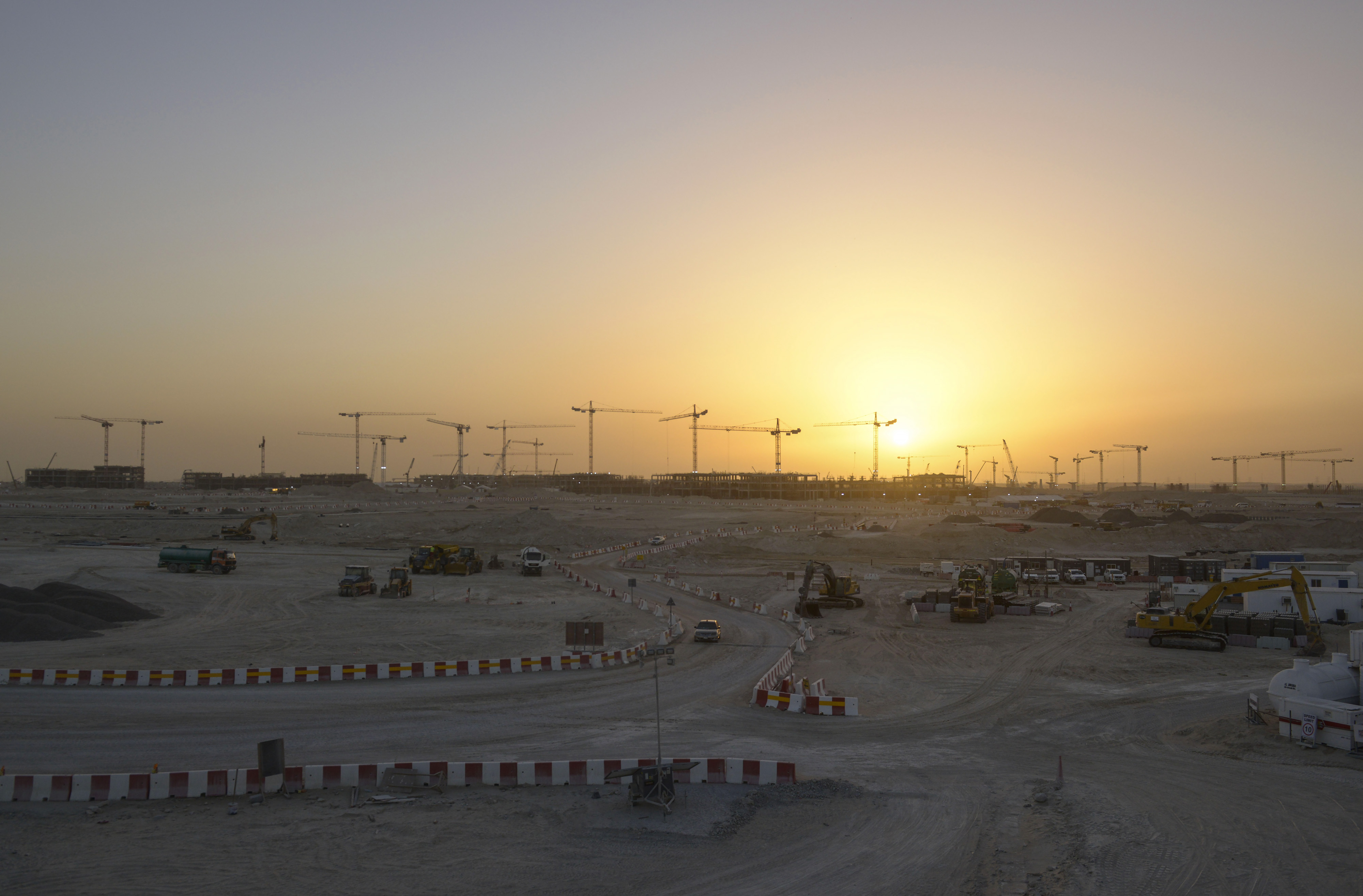 Construction at the Expo 2020 world exhibition site in Dubai.