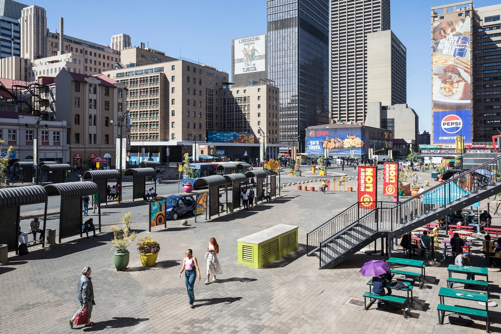 Gandhi Square in Johannesburg, South Africa, on&nbsp;Sept. 26, 2025.