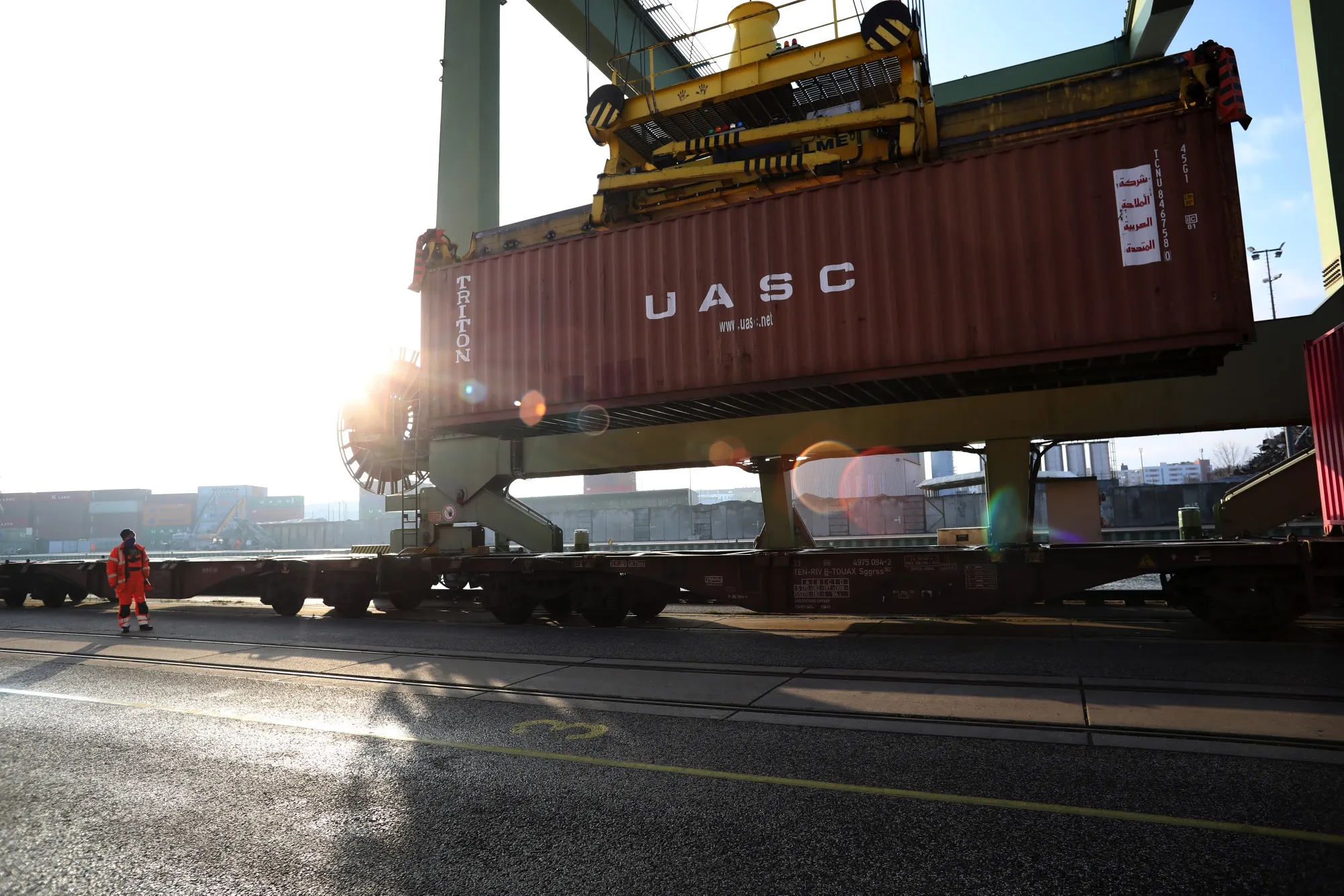 Rail And Container Shipping Operations At Berlin's Behala Inland Port 