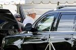 President Donald Trump walks in to the White House as he returns from Trump National Golf Club in Sterling, Virginia on May 23.