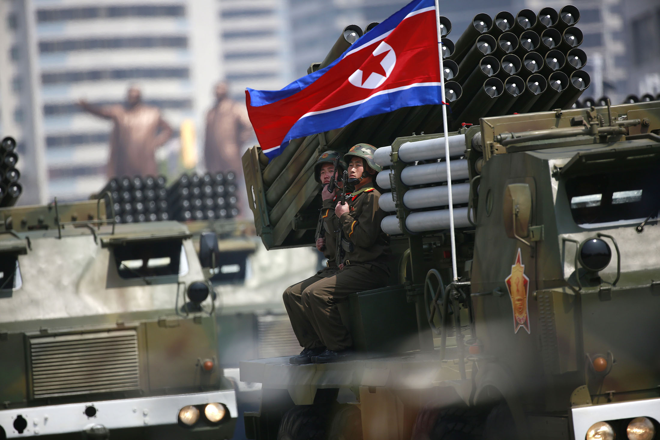 North Korea in Photos Kim Jong Un Oversees Military Parade Bloomberg