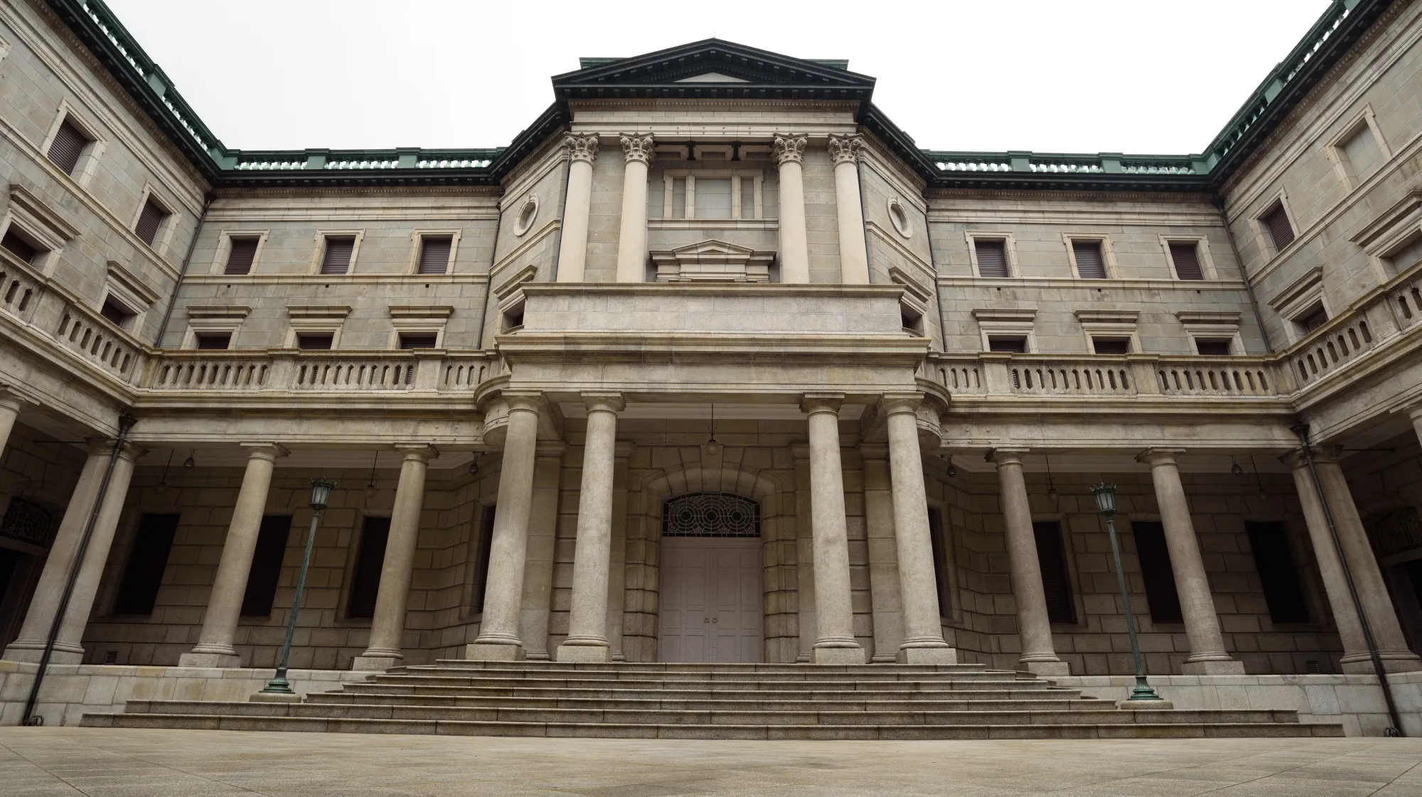 Views Of The Bank Of Japan Head Office From The Recently Renovated Courtyard