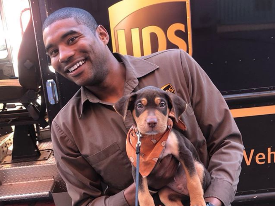 UPS driver Jason Hardesty has a special affinity with the pups of New Orleans.