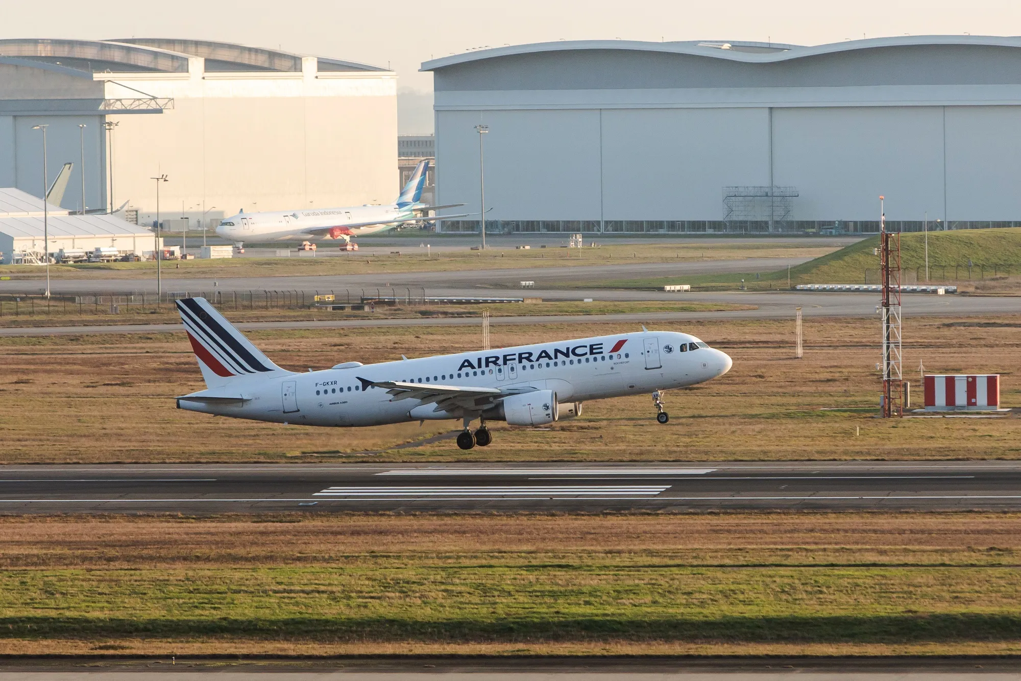 An Air France-KLM aircraft&nbsp;takes off from Toulouse-Blagnac Airport in Toulouse, France.