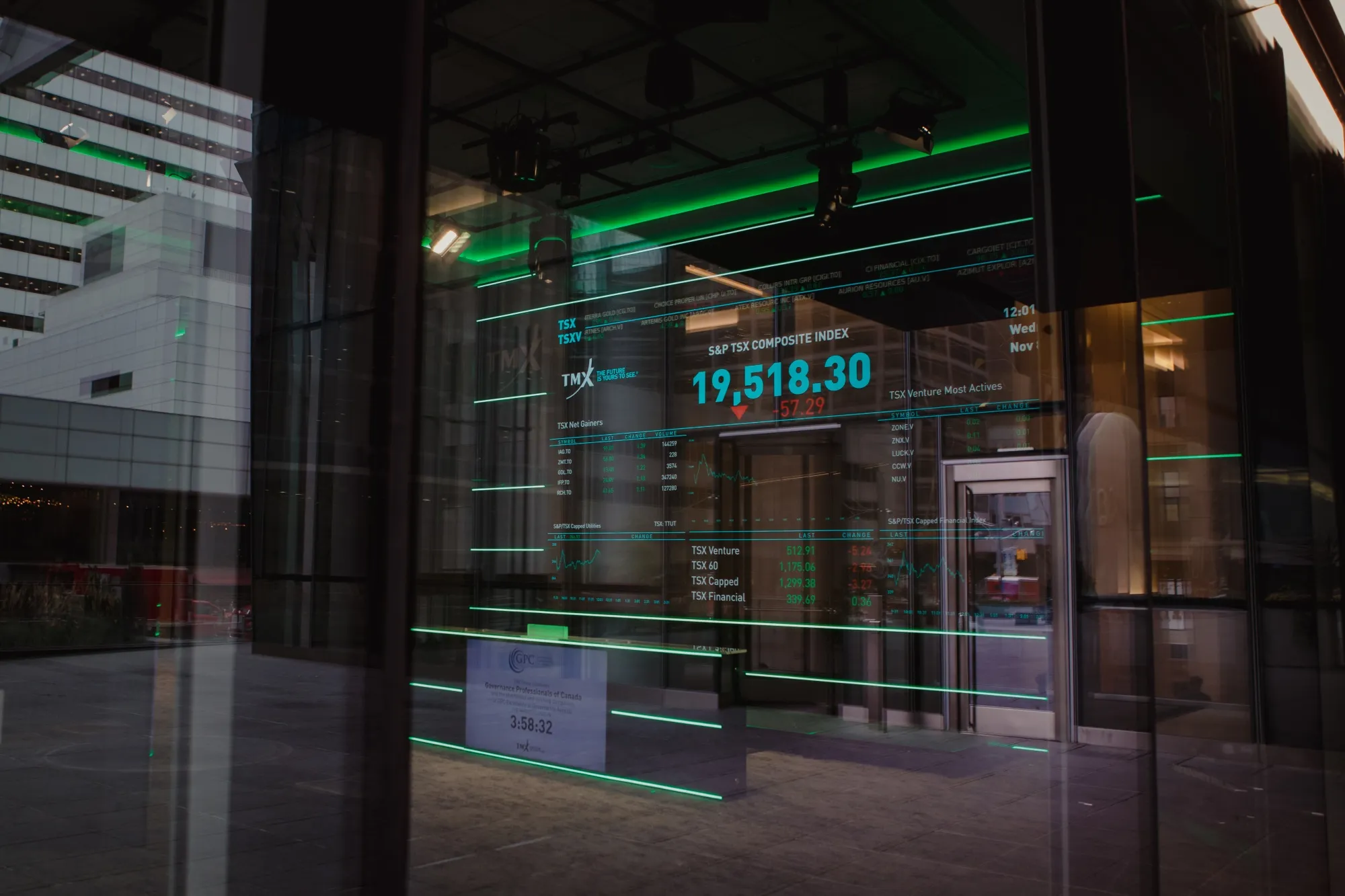 TMX Market Centre As Canadian Stocks Gain, Led by Energy, Materials
