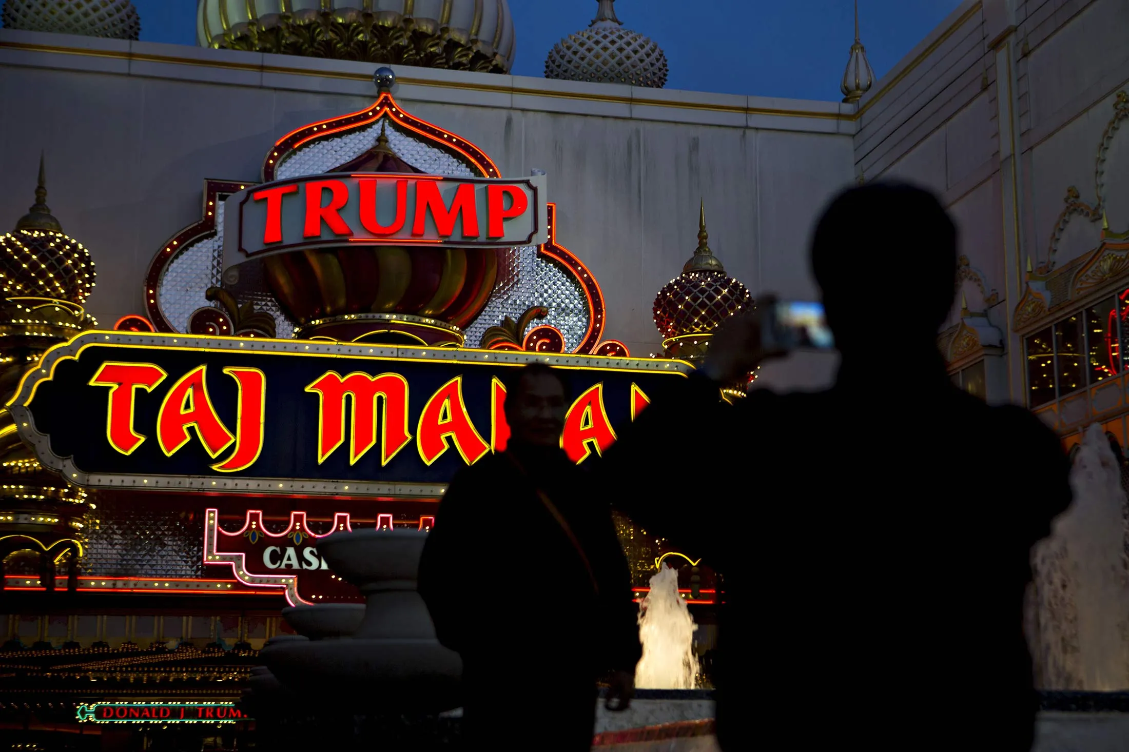 he Trump Taj Mahal casino and hotel in Atlantic City, New Jersey.
