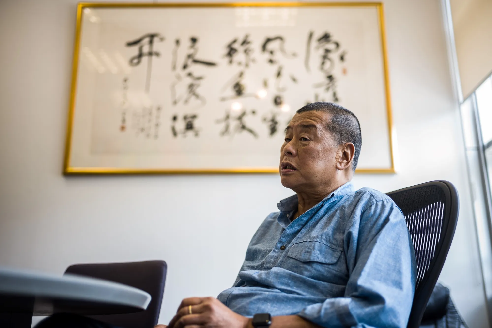 Jimmy Lai&nbsp;speaks during an interview with AFP in Hong Kong on June 16, 2020.