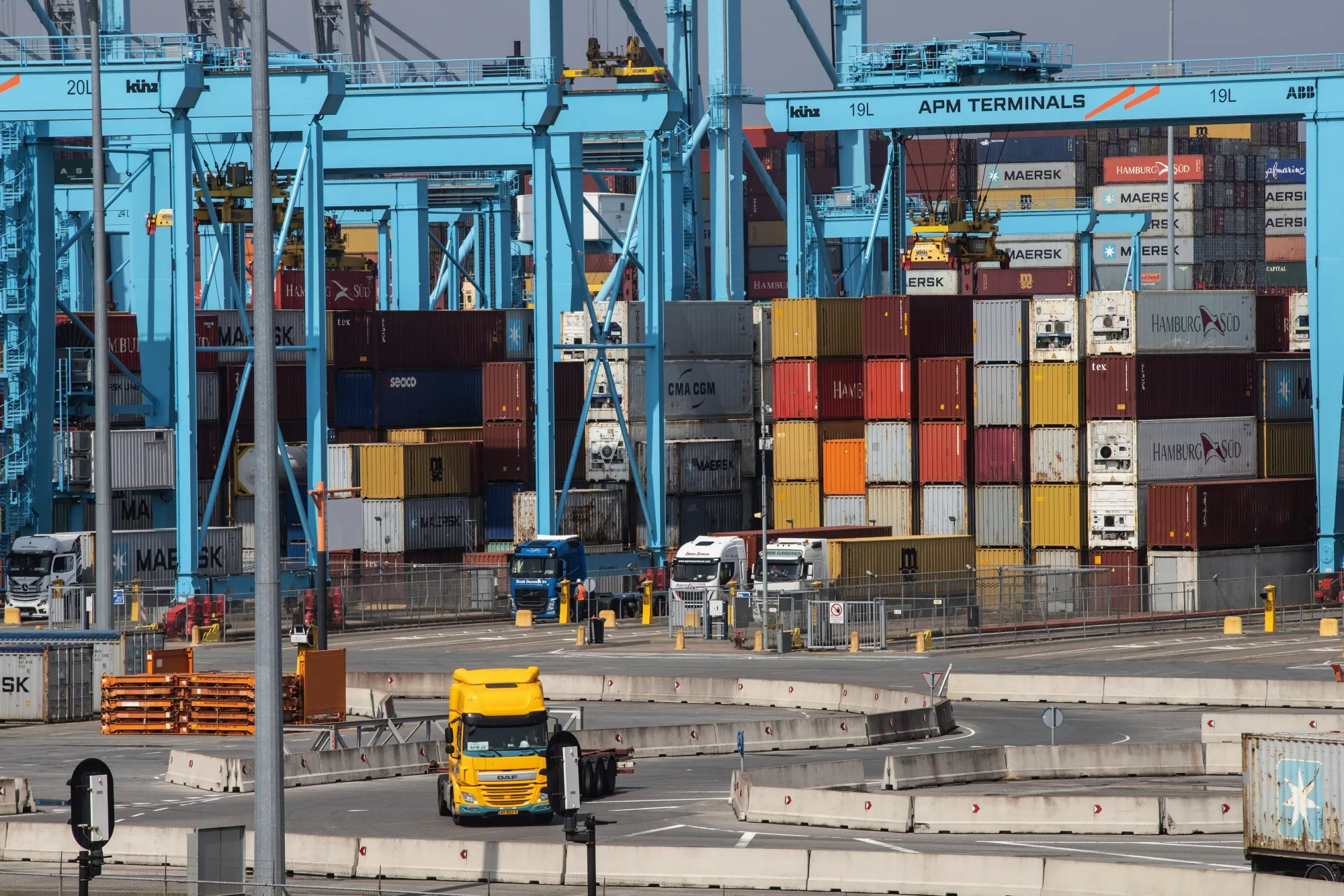 The Port of Rotterdam in Netherlands.