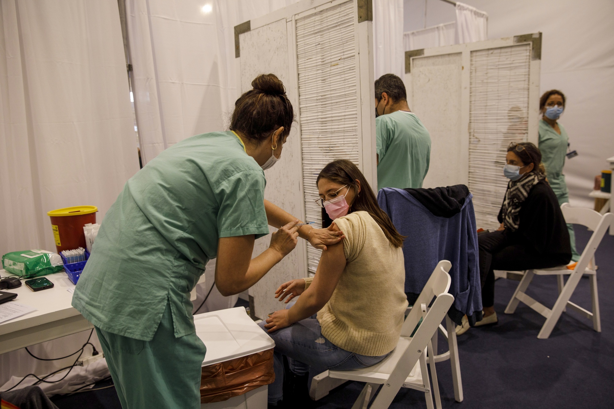 Mass Vaccination Center as Israel Forges Nationwide Covid Effort