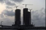 Skyscrapers being built outside Lagos, Nigeria, in 2019. As urbanization accelerates across Africa, carbon emissions from new construction represent a a growing concern.