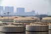 Storage tanks at a refinery in Mumbai.