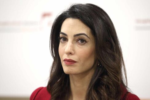 Press Conference with President Nasheed of the Maldives His And Lawyer Amal Clooney