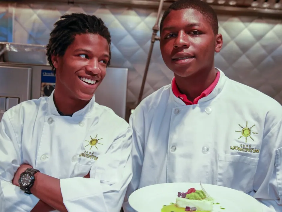 Adolph Martin and Malik Runnels of Café Momentum 