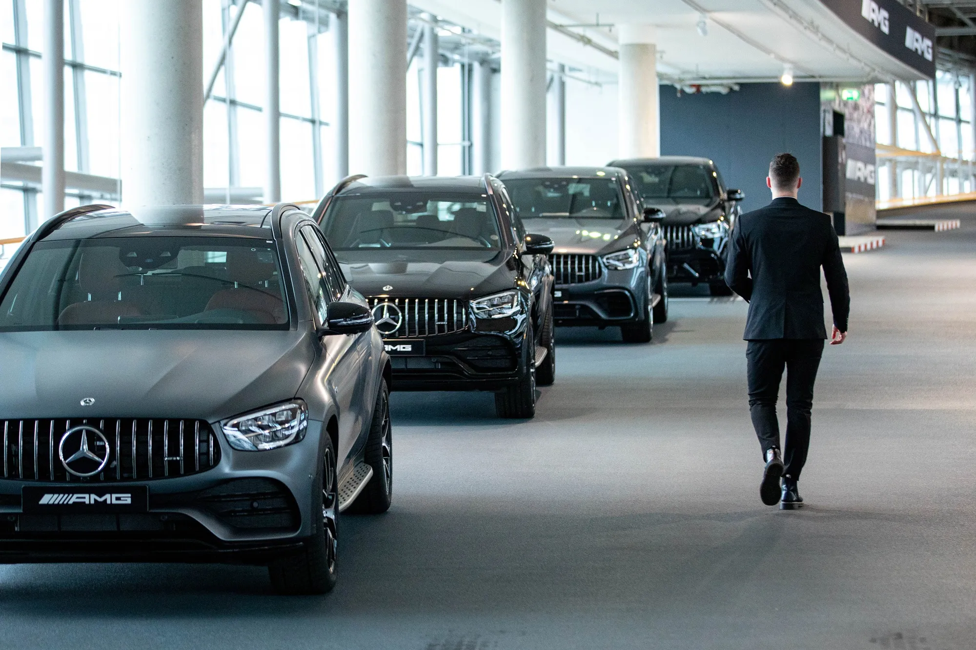 A Mercedes-Benz showroom in Berlin.