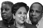 (From left) Ursula Burns, Indra Nooyi, and Ken Chenault.