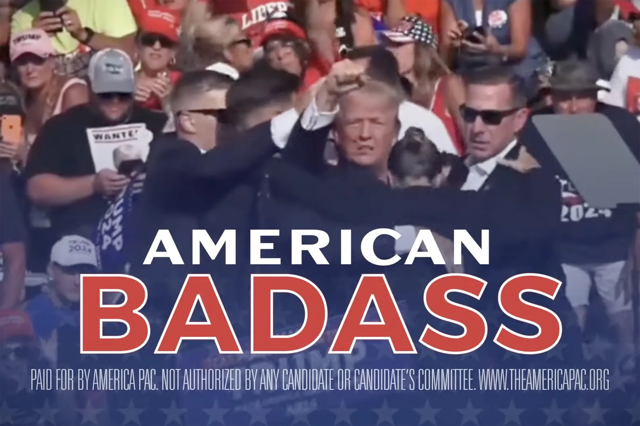 An American PAC ad supporting former President Donald Trump.