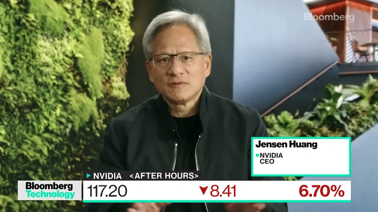 Nvidia Corp. CEO Jensen Huang interviewed on Bloomberg Television after last week’s earnings report.