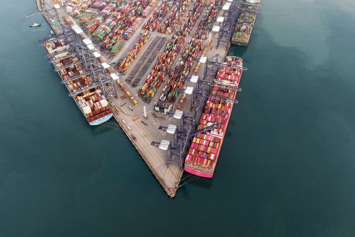 Yantian International Container Terminals As China Discusses Frontloading Stimulus to Counter Tariff Hit