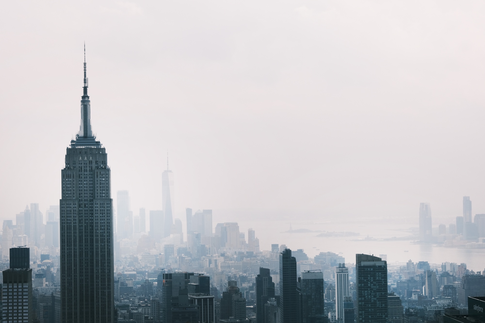 The Manhattan skyline fell under a haze in July because of wildfire smoke that had traveled from the Pacific Northwest.&nbsp;